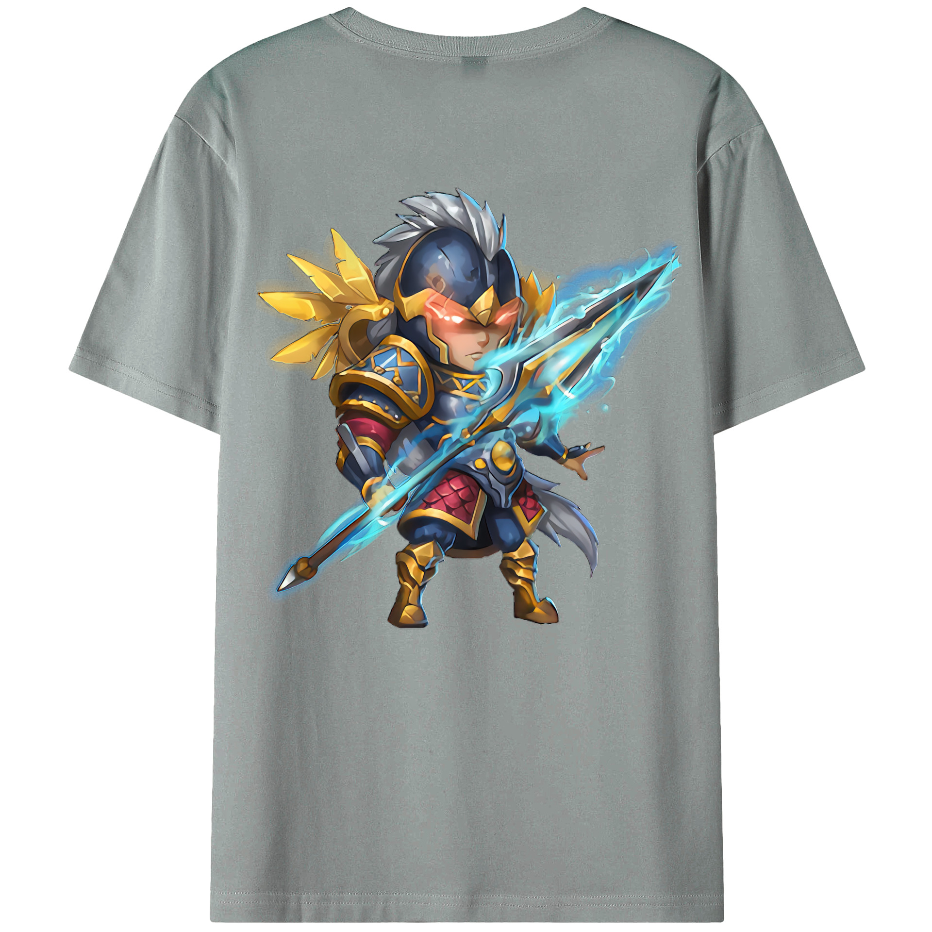 （画像用） リーグ・オブ・レジェンド League of Legends LOL 綿100％ メンズ半袖Tシャツ（バックプリント） 通気性